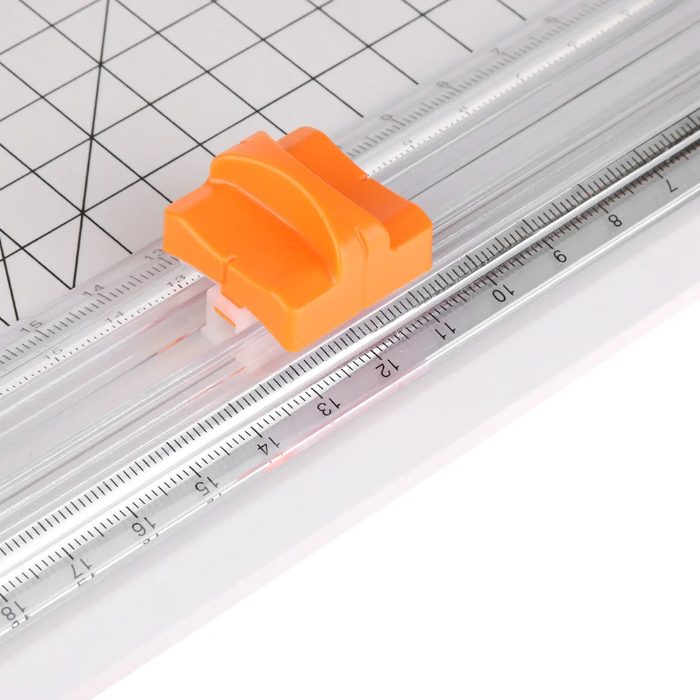 Paper Blade Cutter Spare Knife Portable Paper Slicer Metal Blade Sliding with Automatic Security Safeguard for A4 Paper Cutting