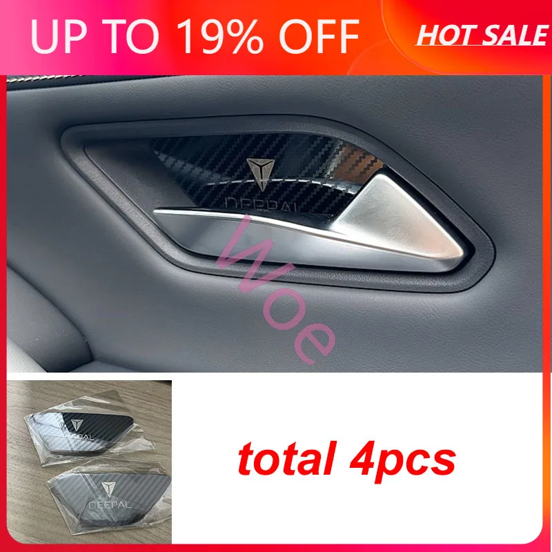 Woe Protective Sticker for Changan Deepal SL03 2023-2026 Exterior Trim Protection Interior Handle Decorative 4 Pcs