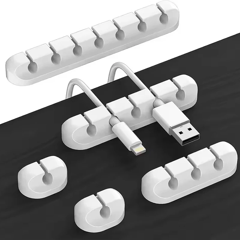 Cable Holder Clips Cable Management Cord Organizer Clips Silicone for USB Charging Cable Mouse Cable Wire PC Office Home Car