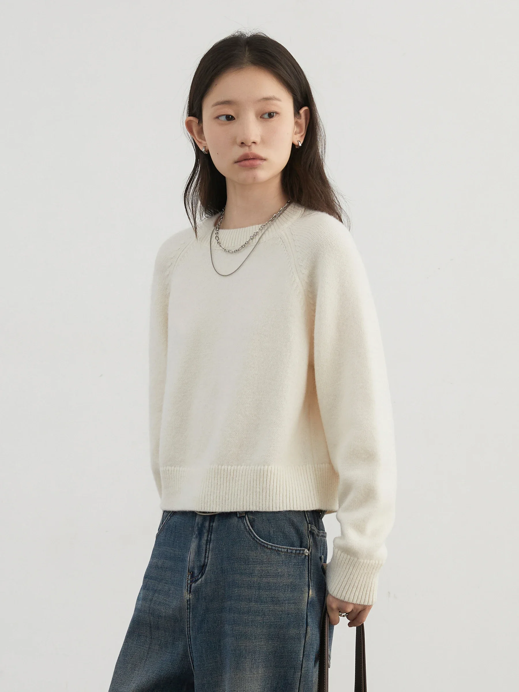 CHIC VEN Women Sweaters Loose New Solid Basic Basic Knitted Jumpers Raglan Sleeves Female Pullovers Autumn Winter 2024