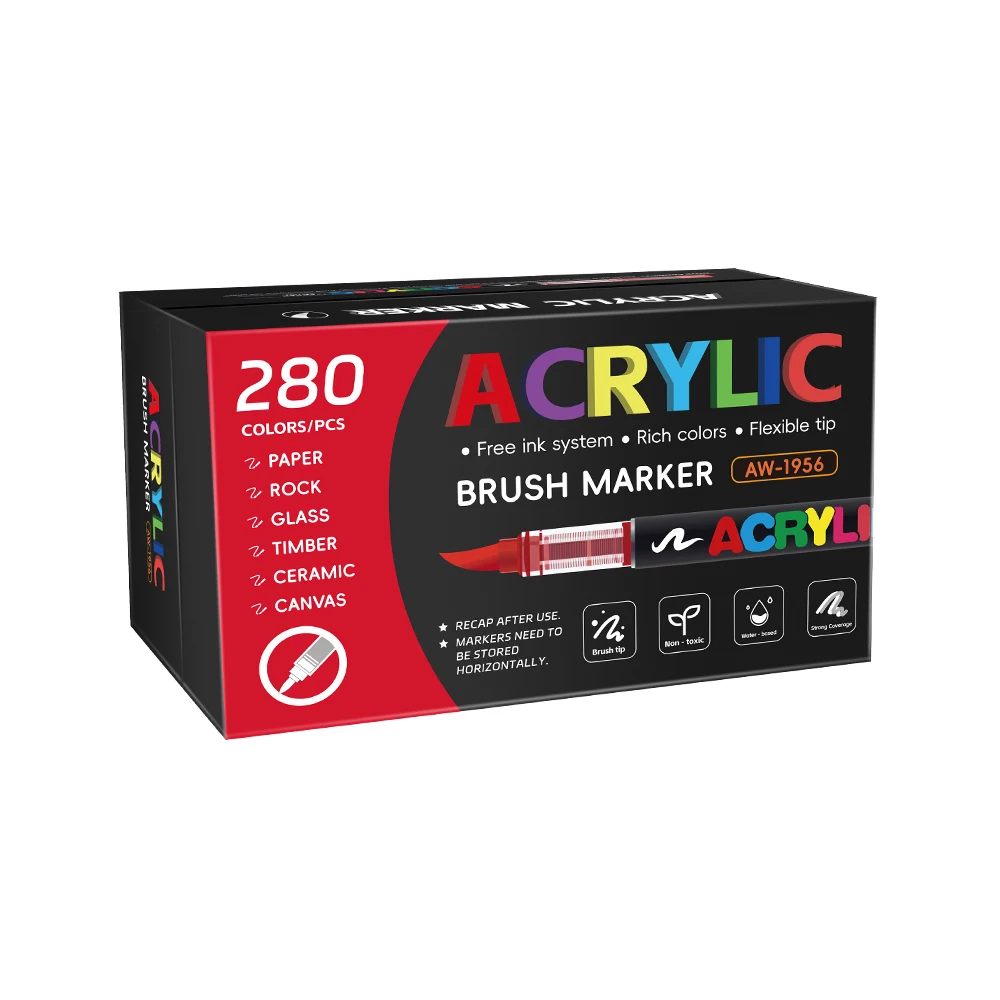 120/168/240/280 لون علامات فنية أنظمة ألوان كبيرة فرشاة ناعمة تلميح للمبتدئين للرسم DIY بها بنفسك حجر الفن اللوازم المدرسية