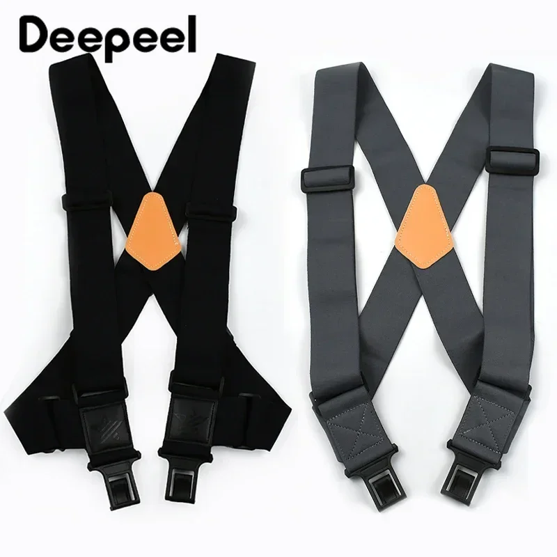 1Pc Deepeel Adult Mens Suspenders 5cm Wide Elastic Braces Harness Man X-Type Adjust Strap Jockstrap Pants Suspender Accessories