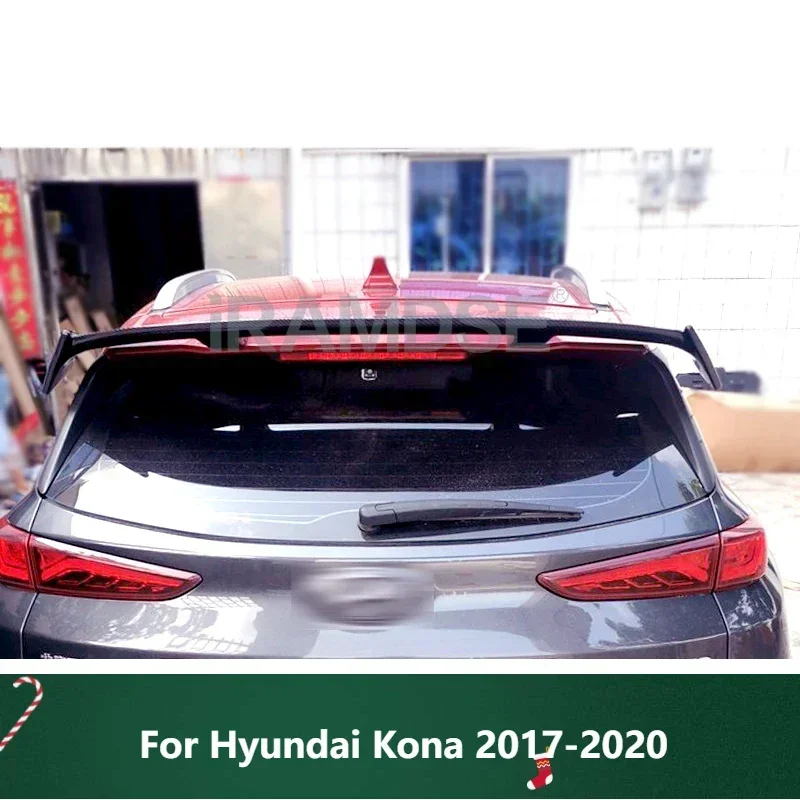 

New！ Trunk Spoiler For Hyundai Kona 2017-2020 Type TE Carbon Surface Car Rear Trunk Wing ABS material Refit Accessories Spoiler