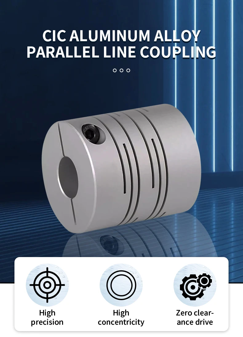 CIC-Kupplung, Aluminiumlegierung, parallele Leitungskupplung, Klemmrille, flexible Kupplung, CIC-25X25, CNC-Getriebe-Antriebsteile – Detail 1
