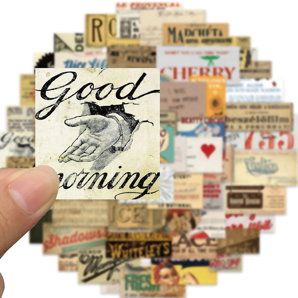 

10/30/58pcs Europe and America Vintage Posters Stickers Cartoon Decoration Decals DIY Scrapbook Laptop Guitar Vinyl Sticker Pack