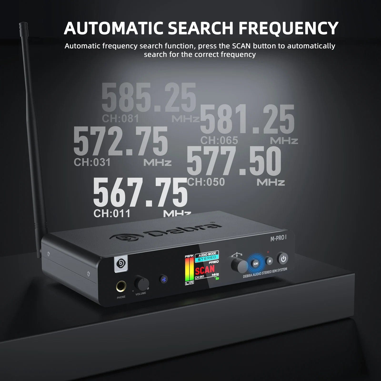 نظام صوتي لاسلكي M-PROI UHF، بلوتوث 5.0، درجة الاستوديو 24 بت/44.1 كيلو هرتز، تأخير 7 مللي ثانية، نطاق طويل 80 مترًا، مثالي للموسيقيين والدي جي