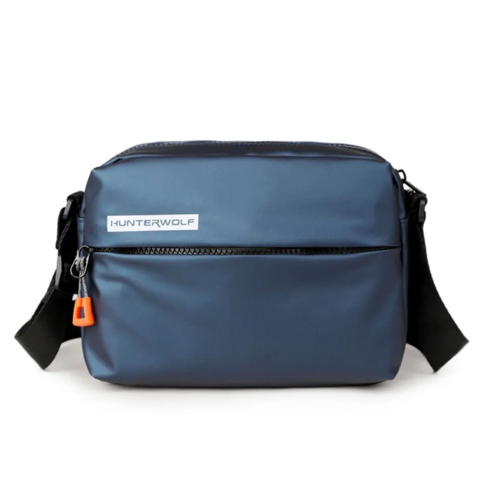 

2025 leather membrane new men's single shoulder bag casual crossbody bag large capacity horizontal men's backpack fashion tide