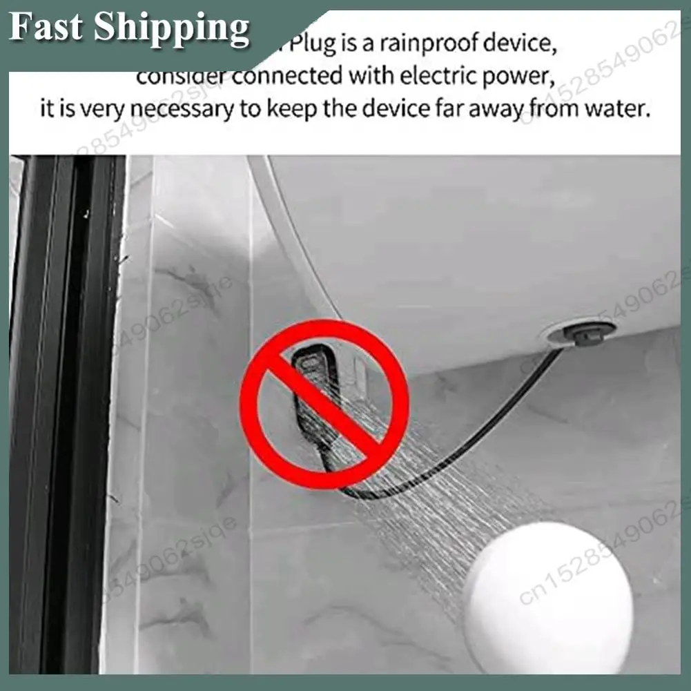 -ABKM GFCI Replacement Plug Assembly 3-Prongs 15A 3-Wires With Ground Fault Circuit Interrupter Safety RCD Protection US Plug