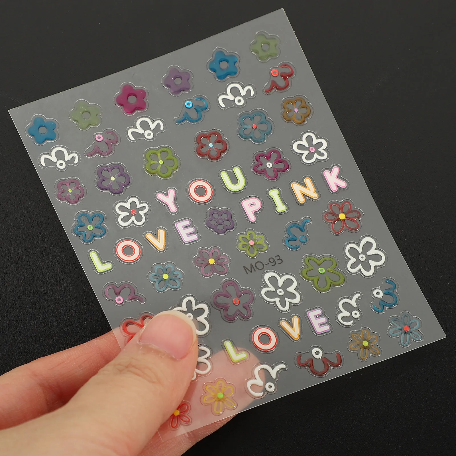 

6 Sheets 3D Embossed Nail Art Stickers Flower Design DIY Manicure Decor for Women Girls Party Wedding Festival Daily Wear