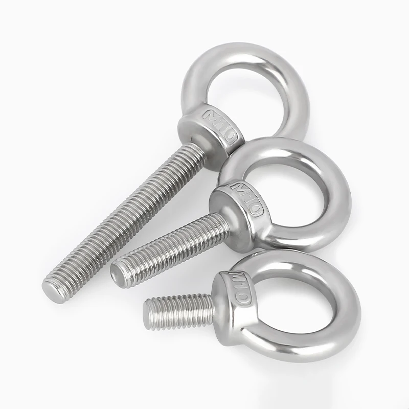 1pc M3-M24 304 A2-70 Stainless Steel Eye Bolt Lifting Eye Screw Ring Hooking Screw Marine Ring Loop Hole for Cable Rope