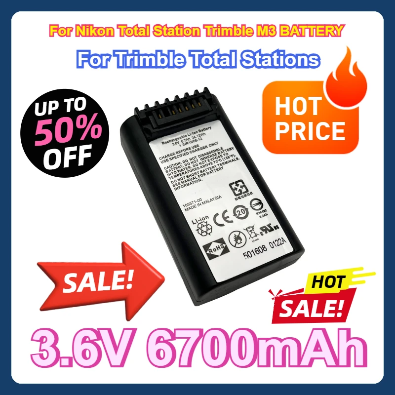 

For Nikon Total Station Trimble M3 BATTERY For Trimble Total Stations 3.6V 6700mAh For Nivo 2M / 2C Li-ion Battery