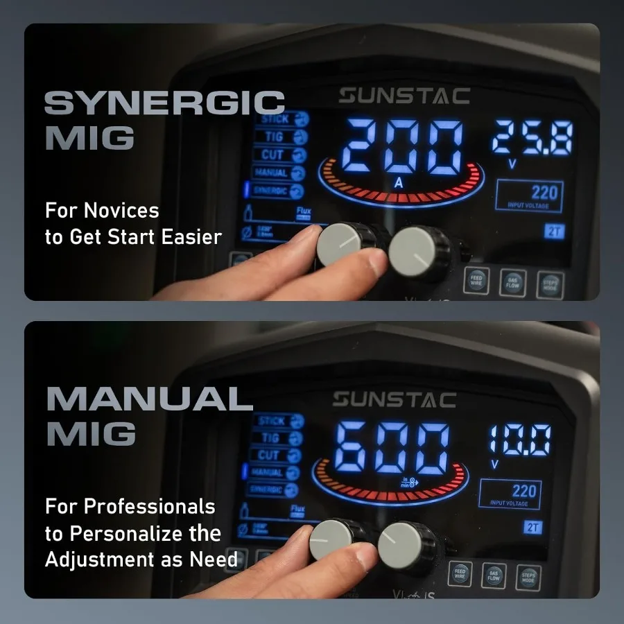 Combinação de cortador e soldador de plasma 5 em 1 para uso industrial e DIY: características de corte de plasma 50A 200A TIG e soldagem MIG 180A STI