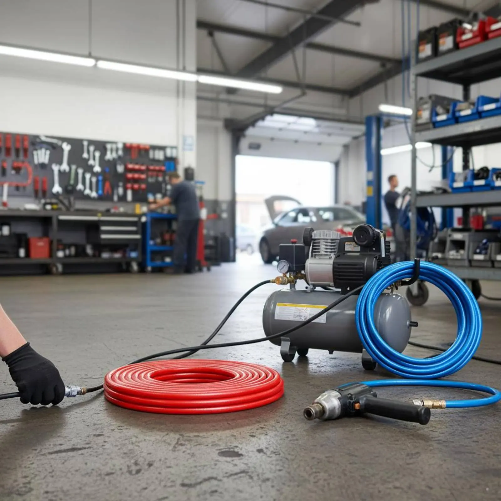 

Reinforced Polyurethane Air Hose Sturdy Duty Braided PU Air Hose Professional Supply Weather-Resistant Flexibility for Workshop