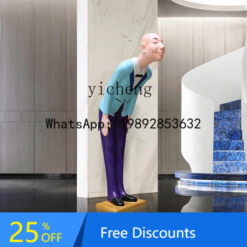 

Creative Personality Bow Welcome Character Ornament Shopping Mall Store Restaurant Large Lucky Decoration