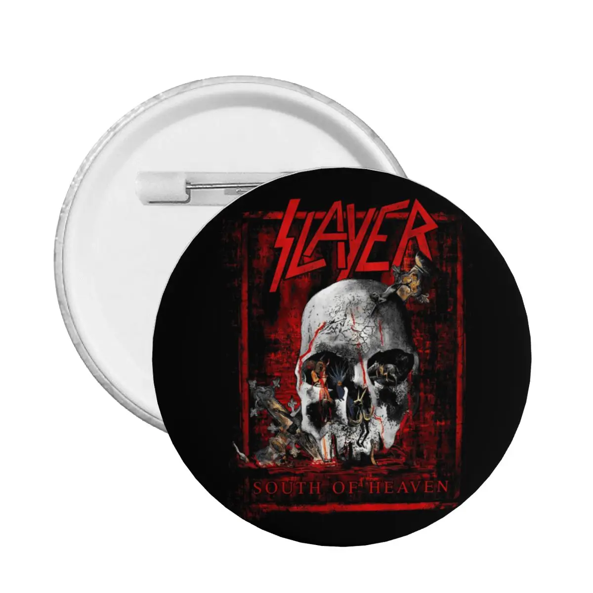 Slayers Thrash Metal Band Pin Back Buttons Personalize Brooch Badge for Clothes Pinback Birthday Gift