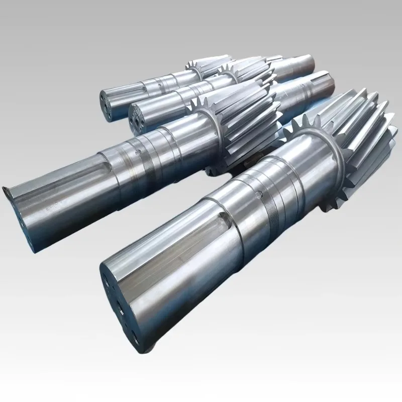 Heat Treated Forged Helical Spur Gear Shaft, Heavy Duty Mining Transmission Shaft, Durable Component for Mining Metallurgy Reduc