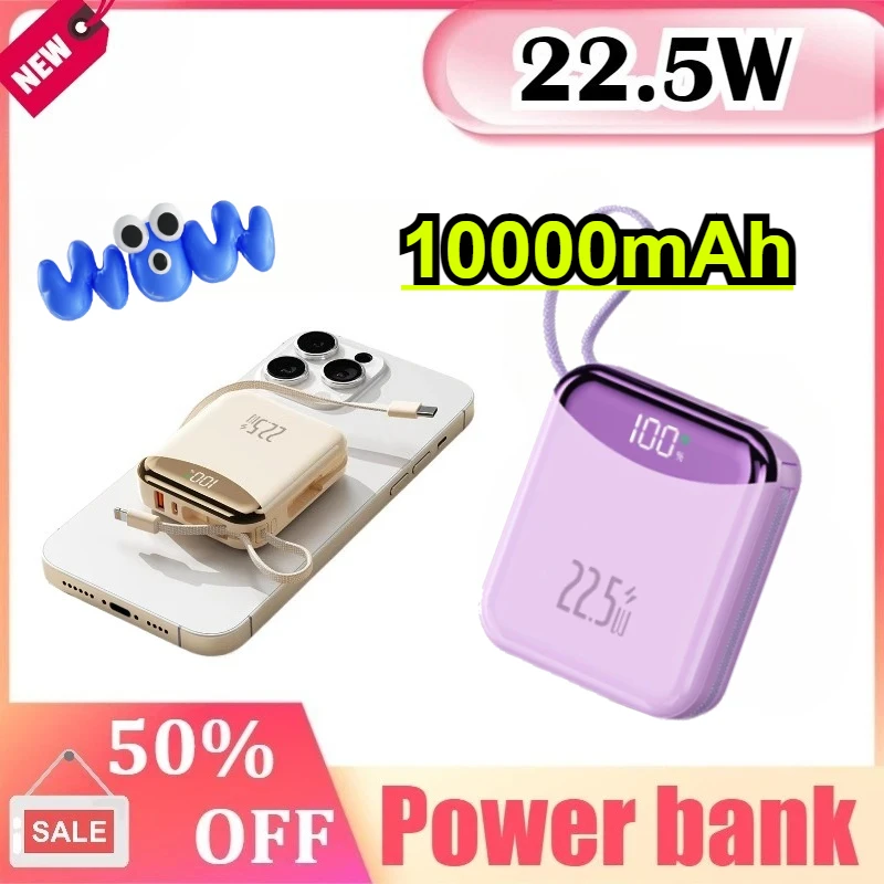

3C Certification 10000mAh Mini Power Bank 22.5W Fast Charge Powerbank External Battery for Huawei for iPhone for Samsung