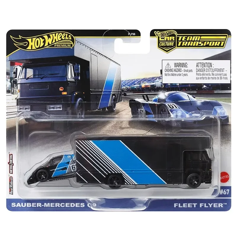 Original Hot Wheels Car Culture 2024 Team Transport Series Car Model Alloy Mercedes Benz C9 Nissan Chevrolet Car Boy Toys Gift