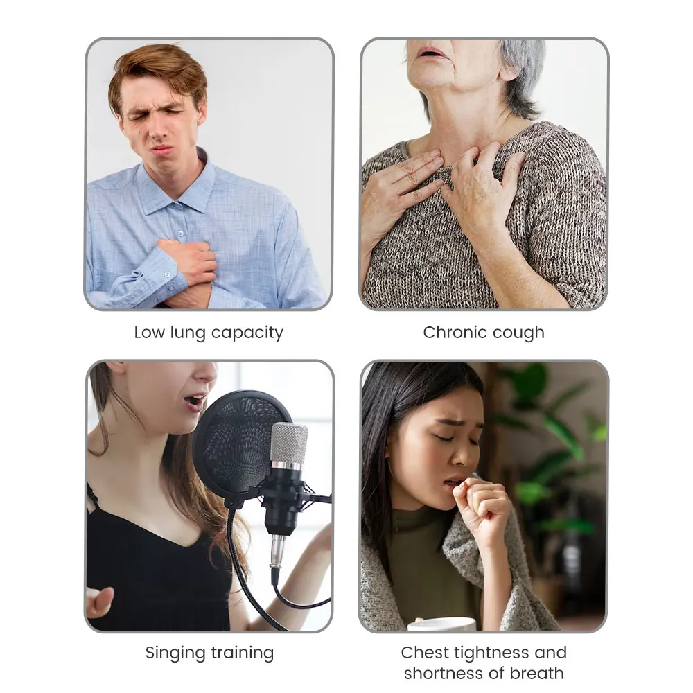 Respiratory Breathing Trainer Expiratory Muscle Trainer Lung Strengthener Mucus Removal Lung Exerciser Breathing Exercise Device