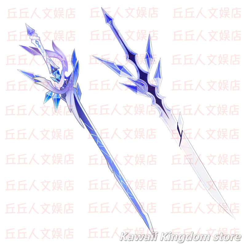 لعبة جينشين إمباكت سكيرك أنيمي لعبة السيف المعدني مجموعة دعائم تنكرية لديكور المنزل