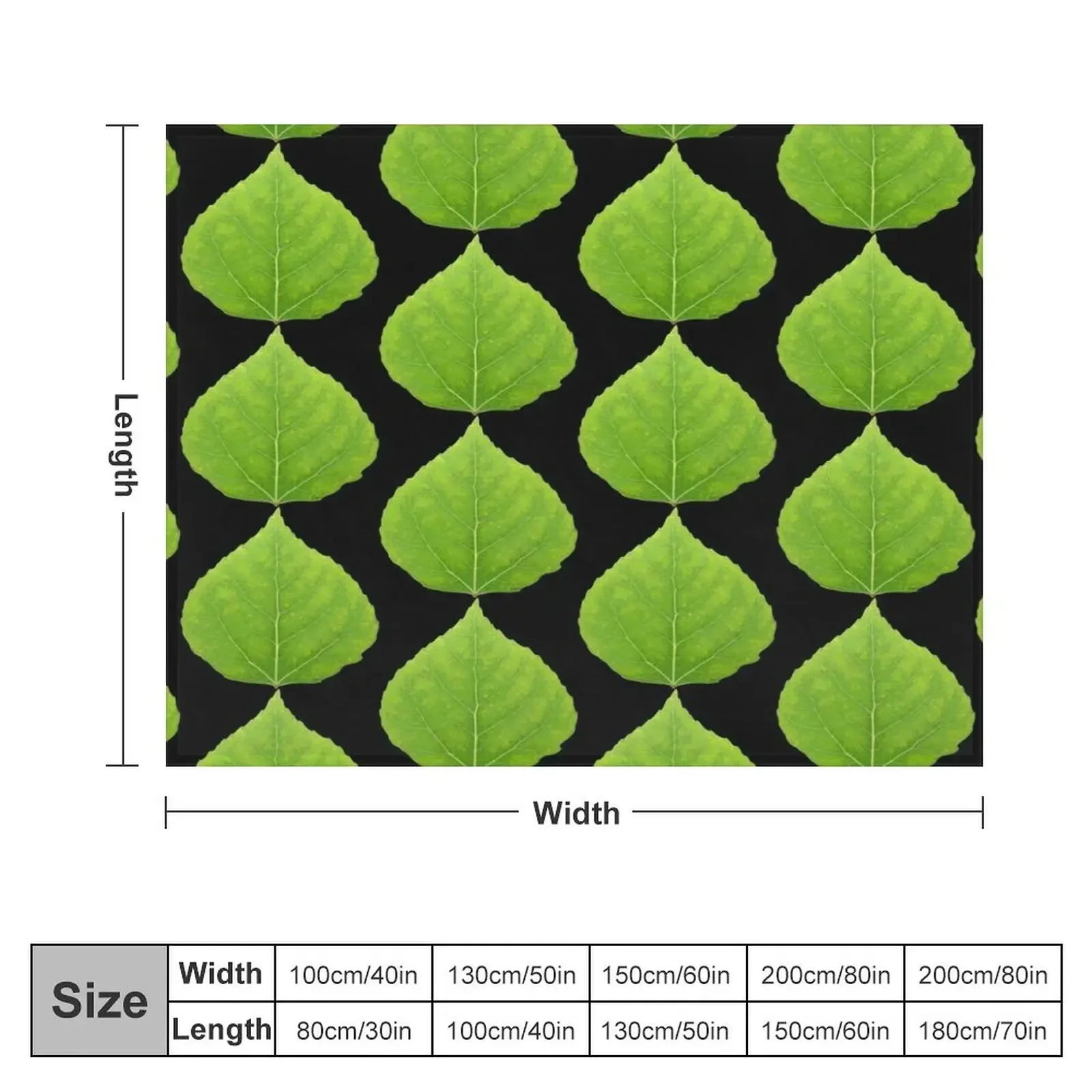 Green Aspen Leaf #11 Throw Blanket Summer Beddings Camping Blankets For Bed Blankets