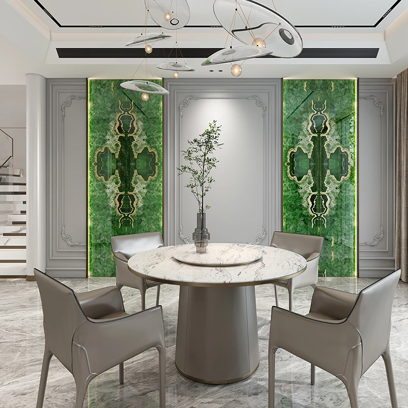 600x1200 solid gold mirror polished green tile butterfly-shaped luxury ceramic wall background decorative tile