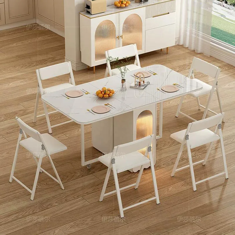 

Rectangle Luxury Dining Table Chair Modern Simple Kitchen Folding Dining Table Household Storage Tavolo Pranzo Furnitures