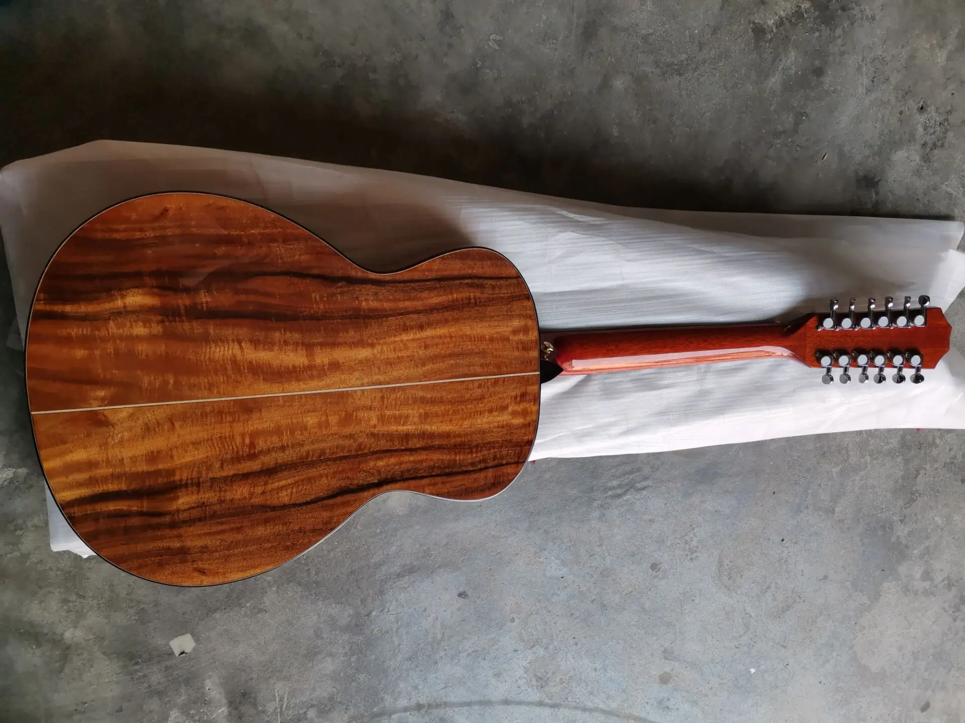 koa guitar 12 strings guitar armrest bevelled cutway 12 string acoustic electric guitar can ship from US UK