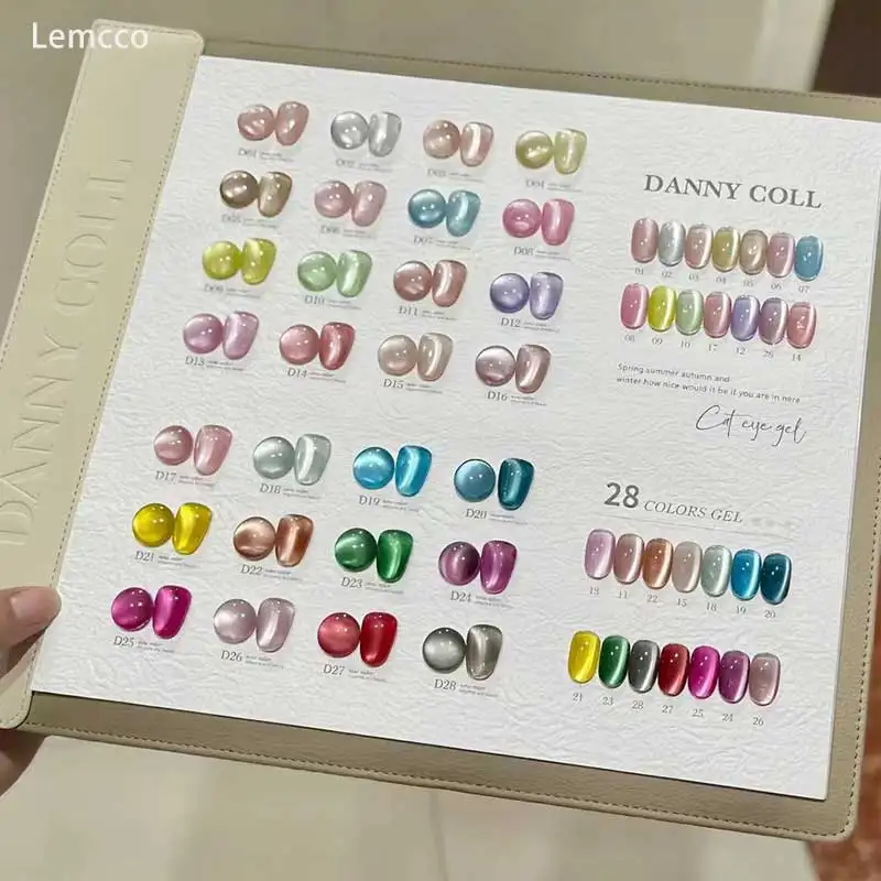 DannyColl 9D Cat Eye Gel Polish Set Met Kleurenkaart Magnetische Gel Nagelset Luxe Losweken UV LED Nagelvernis semi-permanent 15ml