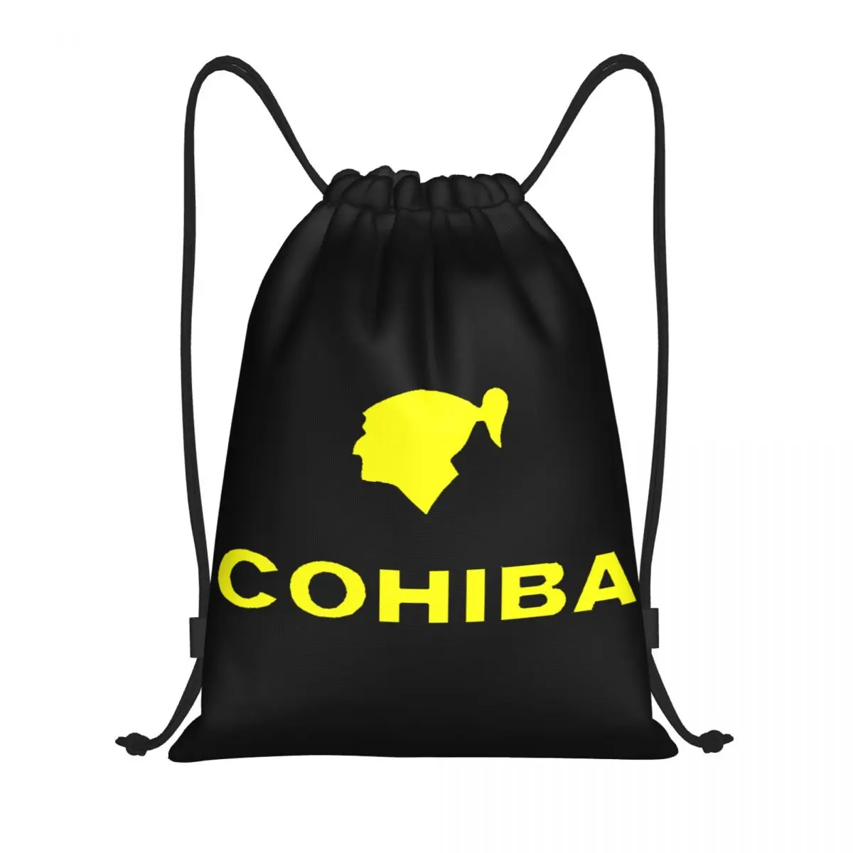 

Желтый рюкзак Cohibas на шнурке для мужчин и женщин, спортивный рюкзак для спортзала, переносной тренировочный рюкзак с Кубой для сигар