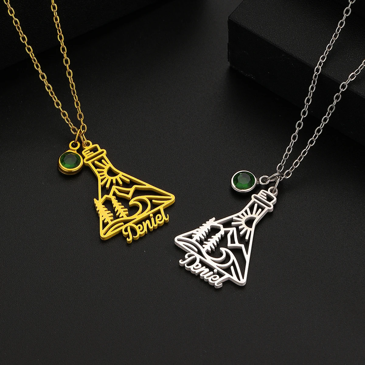 

Todorova индивидуальное имя из нержавеющей стали, полая бутылка с реагентом, кулон, ожерелье, женское и мужское модное модное ожерелье с подвеской