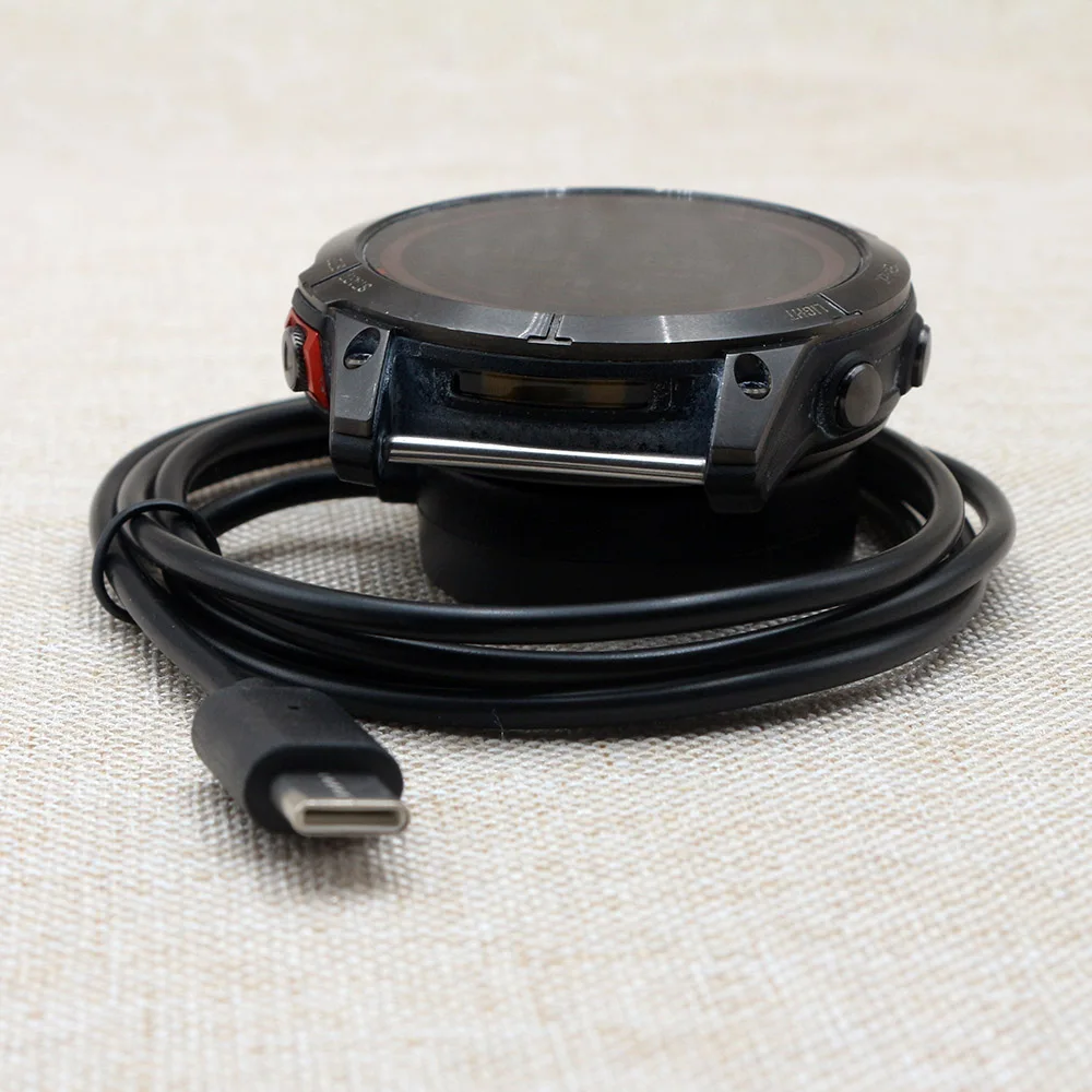 قاعدة شاحن من النوع C لـ Garmin Vivoactive 6 5 4 4S / Fenix 8 E7 7X 7S 5X 6X/ Venu 3 2 SQ/ Instinct 3 وصلة كابل شحن USB-C