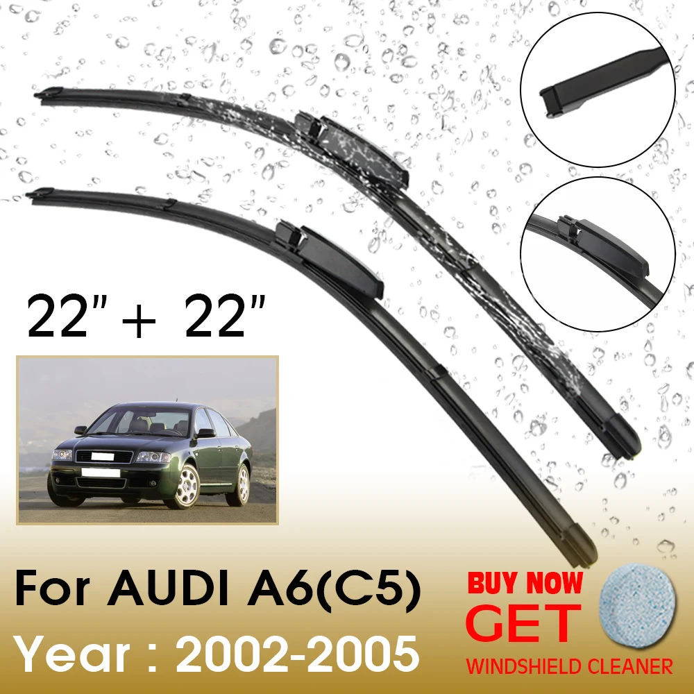 

Car Wiper Blade For Audi A6(C5) 22"+22" 2002-2005 Front Window Washer Windscreen Windshield Wipers Blades Accessories