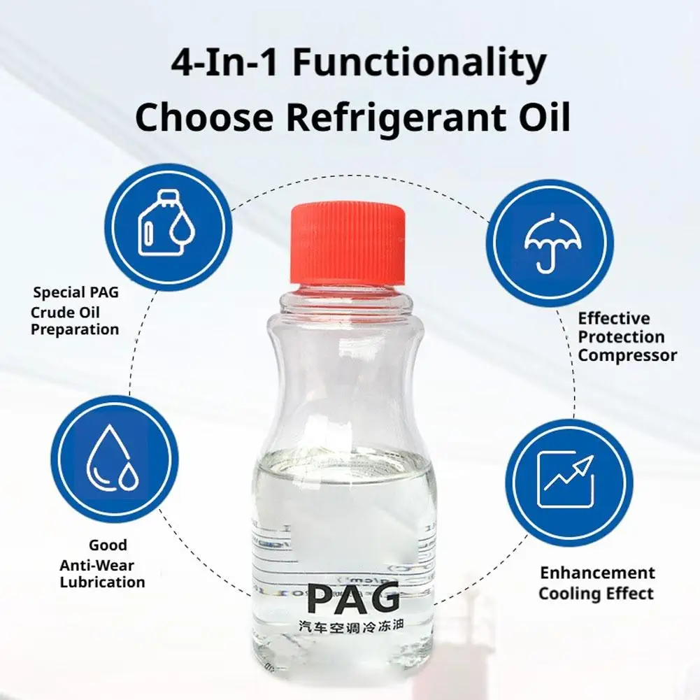PAG Car AC Compressor Refrigeration Oil 70g/250g High‑Quality Base Oil Good Compatibility Protect Compressor Extend Service Life - view 4