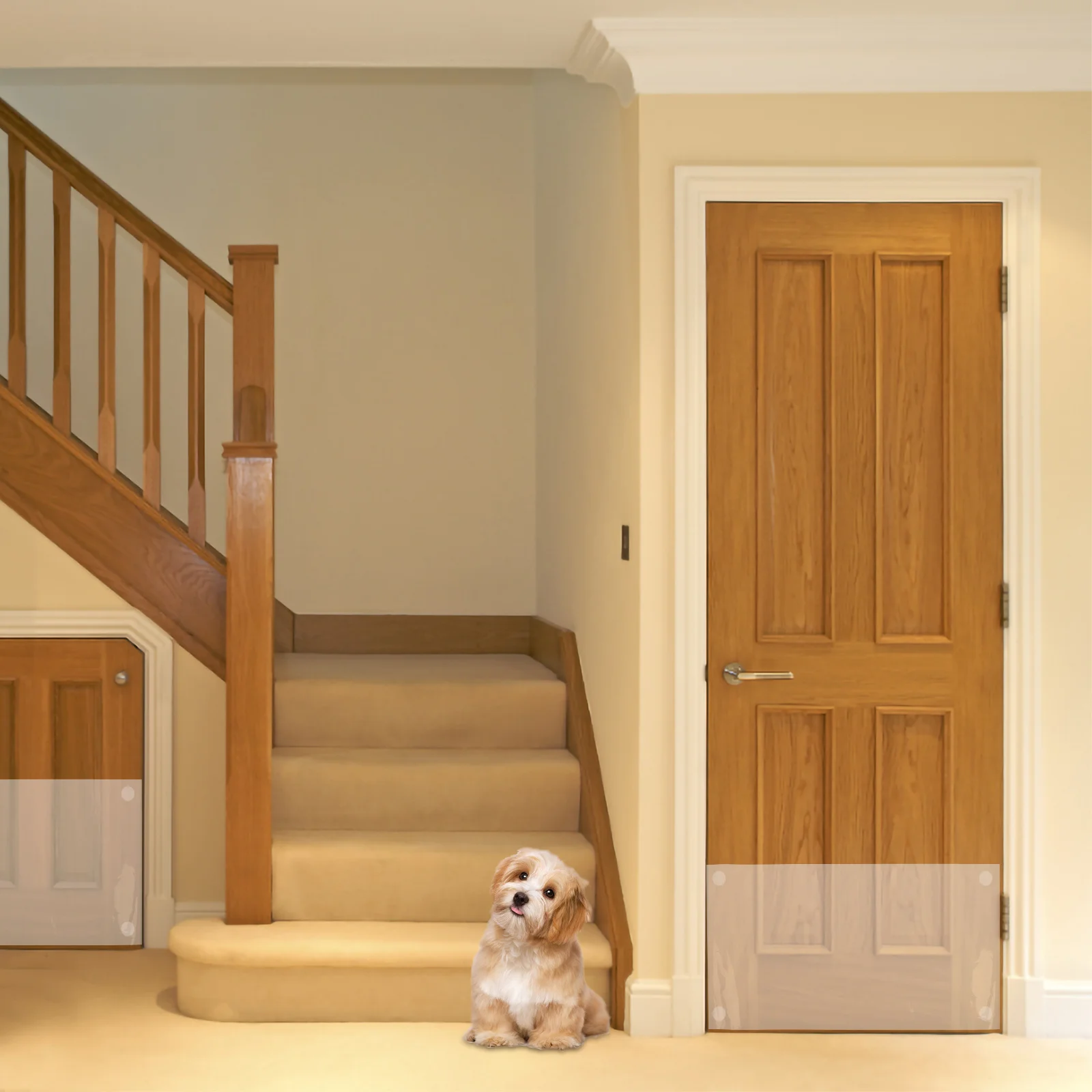 

Pet Door Scratch Shield Heavy Duty Tpu Flexible Protector Clear Cover for Doors Walls Furniture 40x91cm Noise Reduction