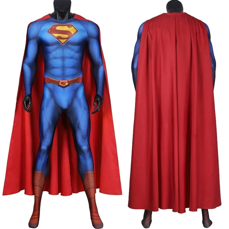 

Adult Super Boy and Lois Clark Kent Jumpsuit Cosplay Costume Halloween Masquerade Party Bodysuit