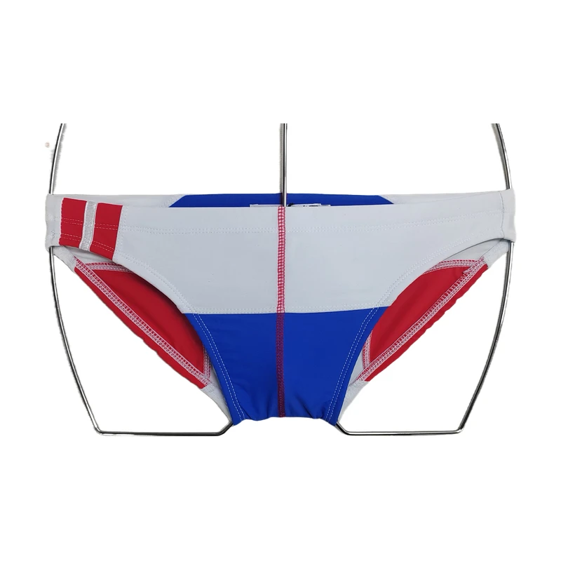 BOYTHOR  Men's Swimming Briefs Splice Color Contrast Fashion Beach Swim Bag Hip Briefs
