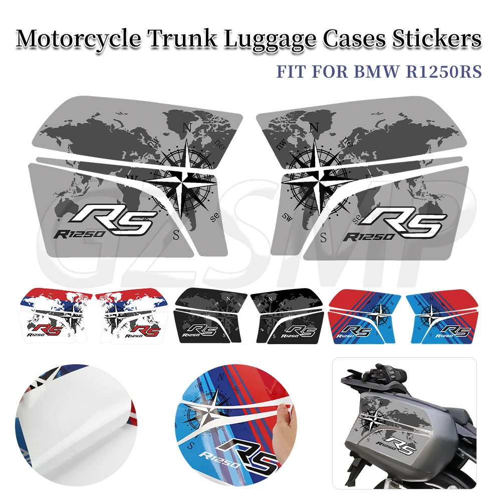 

Motorcycle Side Boxes Sticker Trunk Luggage Case Protection Decals fit For BMW R1250RS R 1250 RS 1250RS