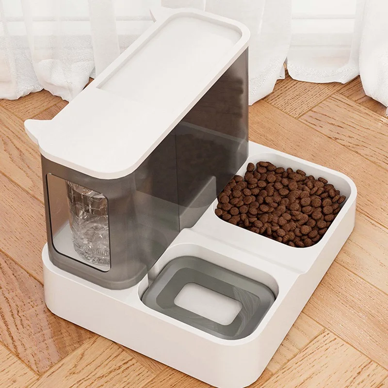 

Automatic Water And Food Feeder Large Capacity Cat Bowl Integrated Flowing Water No Wet Mouth For Drinking Water Pet Supplies