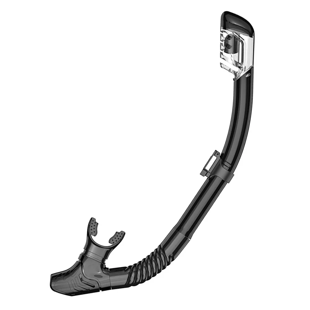 Volltrockener Schnorchel, leicht atmungsaktiver Tauchschnorchel zum Tauchen, Freitauchen, Schwimmen, Oberteil, Trockenventil, Mundstück aus lebensmittelechtem Silikon – Detail 7