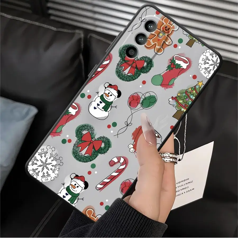 Christmas Mickey Minnie Fummy Cute Soft Back Phone Cover Case for Moto Edge 20 30 X30 Pro S30 Pro