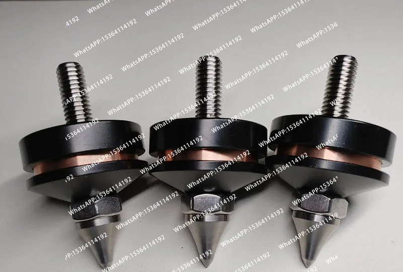 3/4pcs HiFi Audio Copper + Stainless Steel + Cast Iron Speaker Amplifier Rack Stand Isolation Damping Feet Pad Nail Shock Spikes