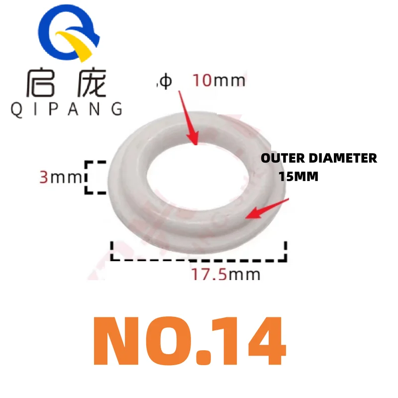 Qipang 30pcs allumina 95/99 ceramica filettatura di apertura a forma di U filettatura accessori per macchine tessili resistenti all'usura occhio di porcellana