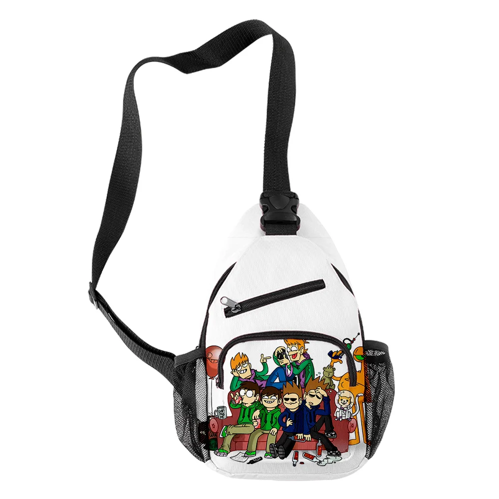 Popular Youthful eddsworld Boys/Girls 3D Print Chest Bags Oxford Waterproof Sports Crossbody Travel Bag Shoulder Bags