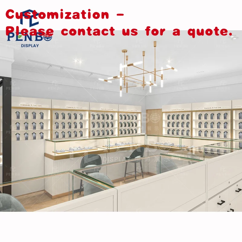 custom.Simple High End Jewelry Antique Italian Display Cabinet Showcase Glass Shop Counter Design Jewellery Shop Furniture