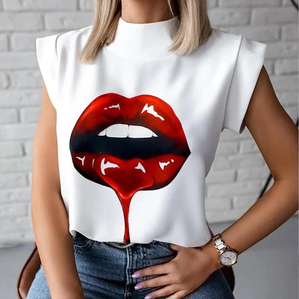 2025 New Blouse Women Casual Summer Solid Color Stand Collar Short Sleeve Slim Blouse  Women's Clothing Блузка Женская