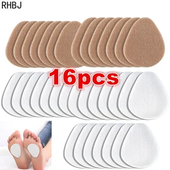 16 ชิ้น = 8 คู่ Self-กาว Felt ปาล์มด้านหน้า Pad บรรเทาอาการปวดเท้ารองเท้าส้นสูงเบาะ Anti-SLIP-สวมใส่ลดความดัน Heel Pad Care