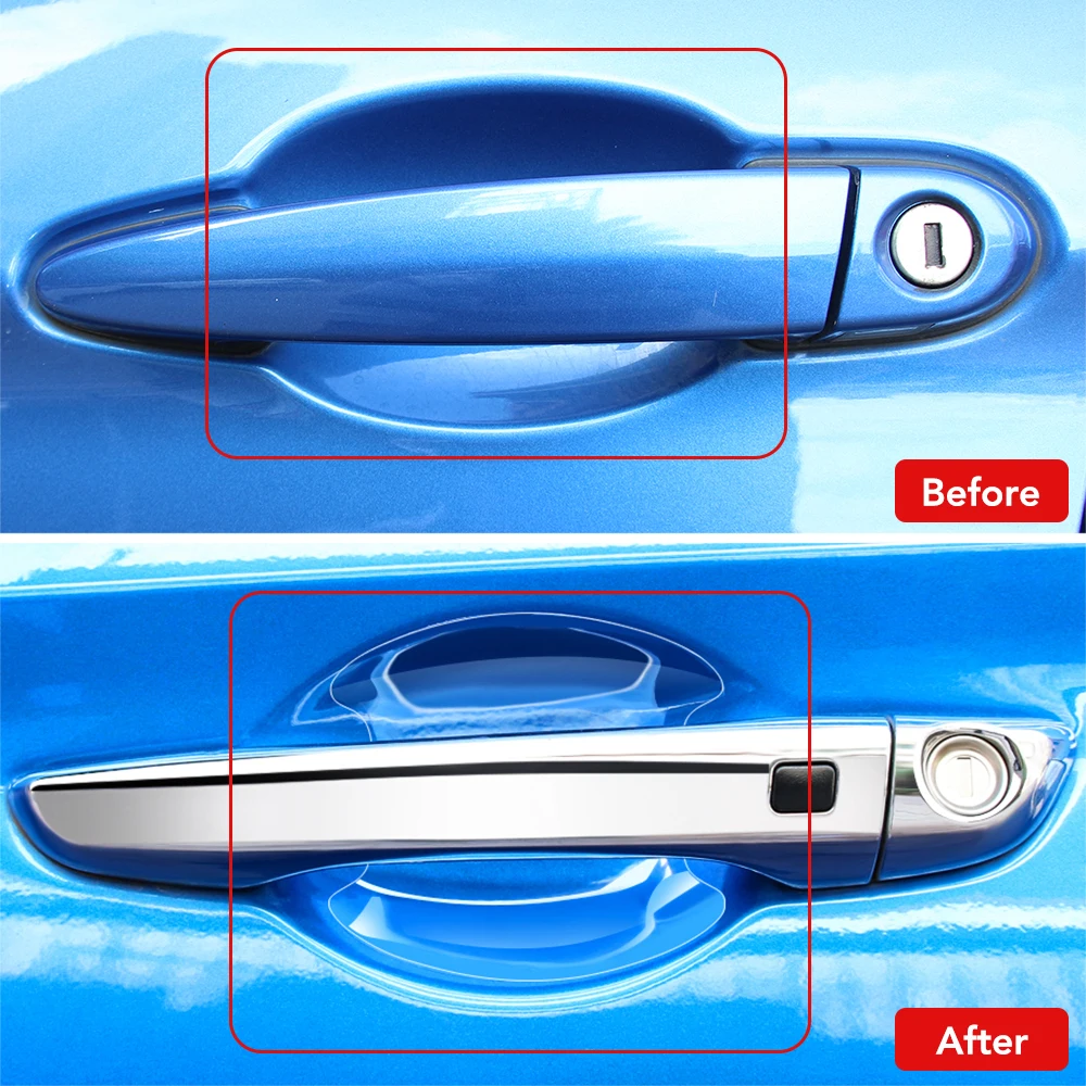 5Pcs TPU Car door handle stickers protector film For Ford Focus Fusion Escort Ecosport Fiesta Falcon EDGE Explorer