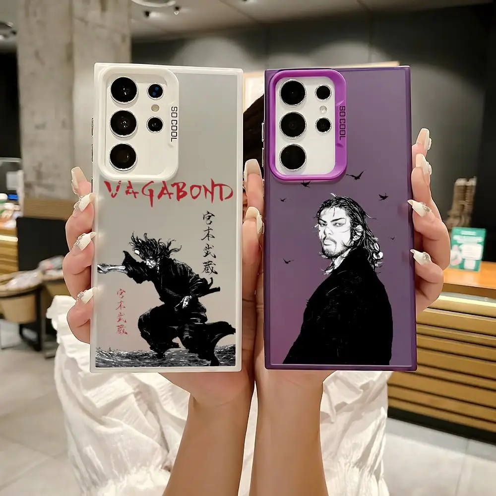 V-Vagabond Anime Manga Phone Case For Samsung Galaxy S25 Edge S24 S23 S22 S21 S20 Ultra Silicone Colorful Silver Phone Case