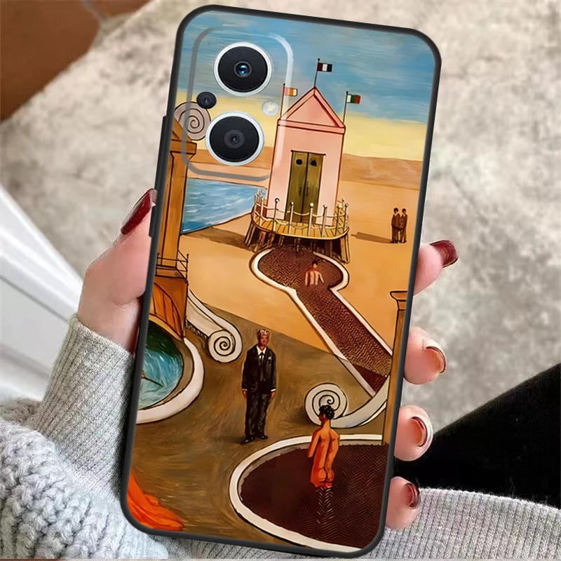 Rene magritte art funda für oppo reno 3 4 5 6 7 8 lite 2z 4z 5z 8t oppo finden x6 x5 pro x2 neo x3 lite fall